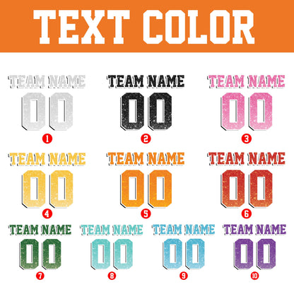 Personalized white glitter football jersey with faux ombre effect, alternate view