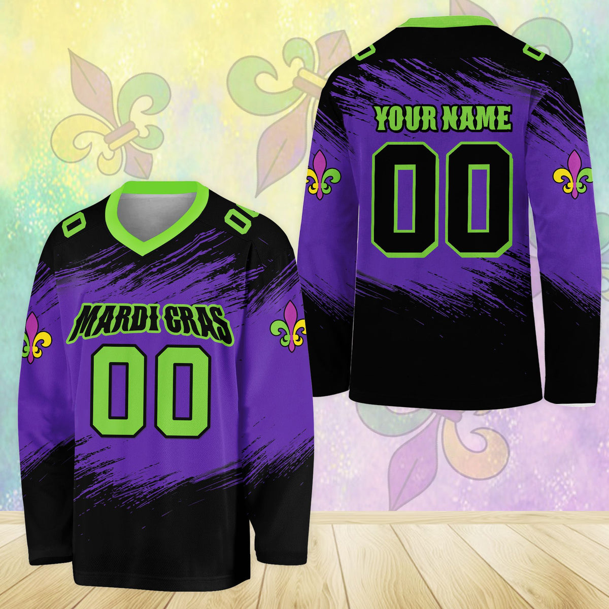 Additional front view highlighting the vibrant brush-stroke patterns