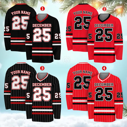 Additional front view of custom hockey jersey