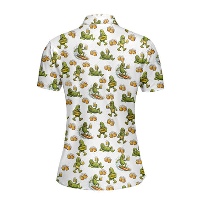Back view of the beer pickles polo shirt