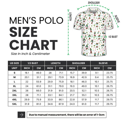 Close-up detail of the Bigfoot golf polo shirt