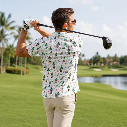 Additional view of the Bigfoot golf tropical polo shirt