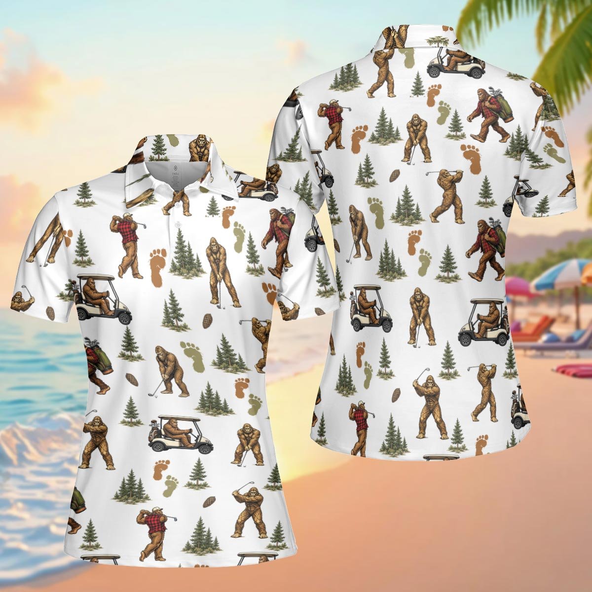 Another front view of the bigfoot golf polo shirt
