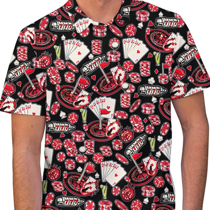 Second lifestyle image featuring the casino polo shirt in a casual setting