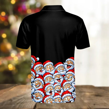 Alternative back view of the holiday polo shirt