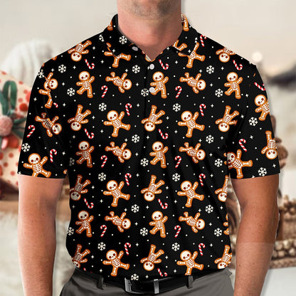Flat lay view of the christmas polo shirt
