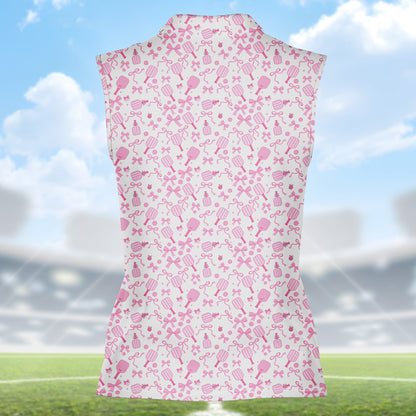 Detailed back view showing the bows and perfume bottles pattern