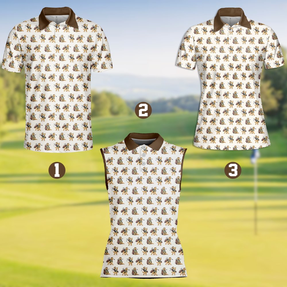 Additional front view of the Dog Golf Polo Shirt