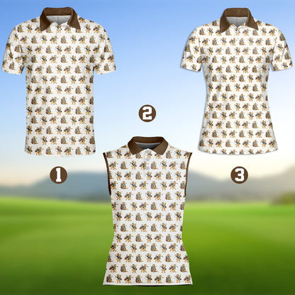 Final front view of the Dog Golf Polo Shirt