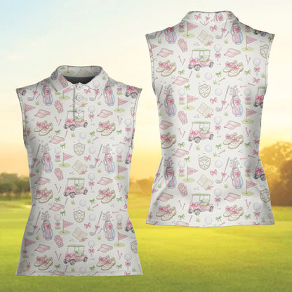 Full front view of the unpersonalized watercolor golf polo shirt by Hihi Global