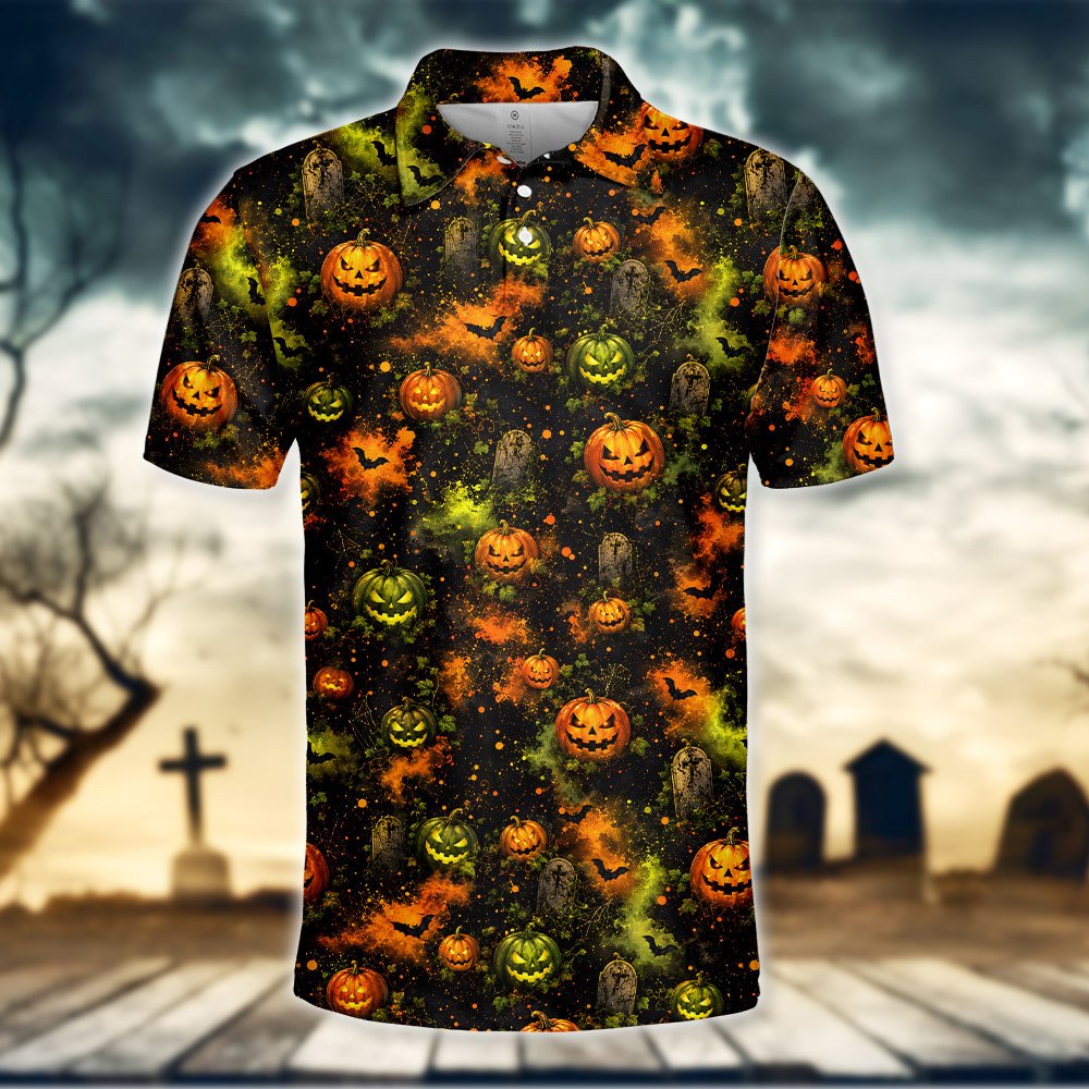 Detailed front view of the orange and green mist design