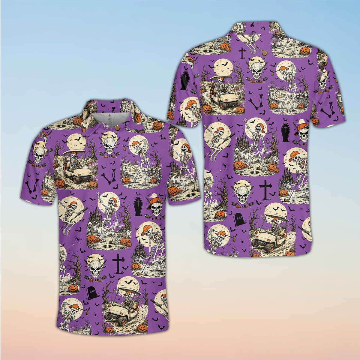 Additional detail view 4 of the Halloween polo shirt