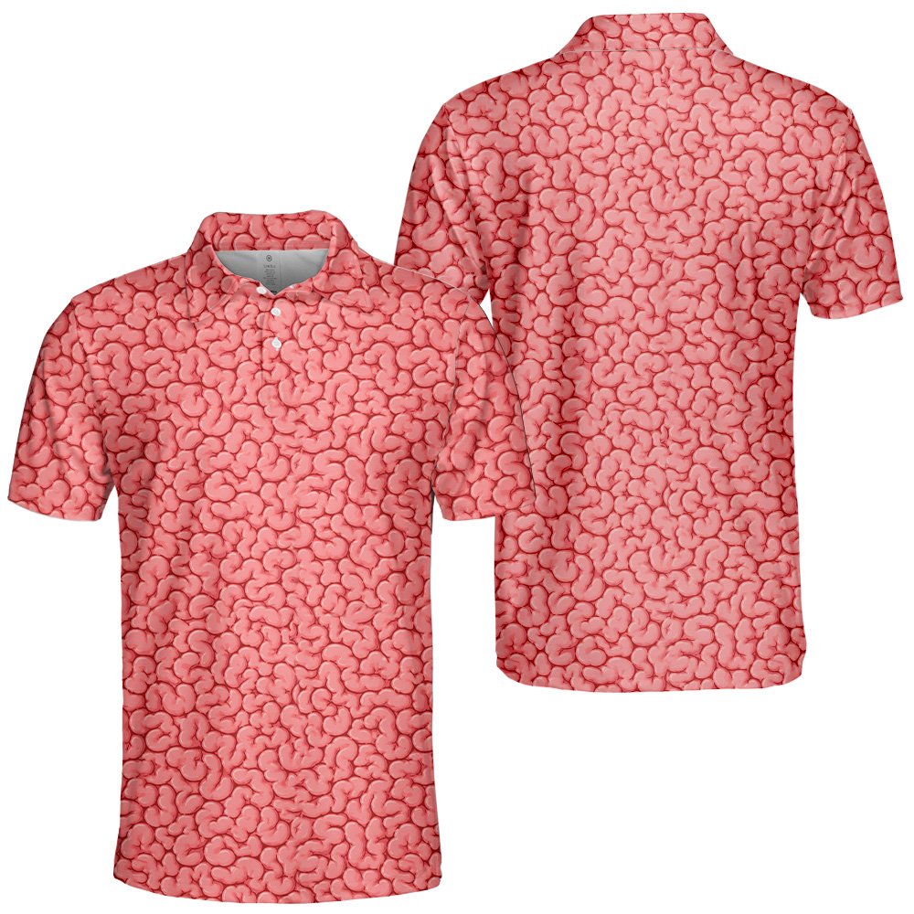 Additional front view of the halloween polo shirt