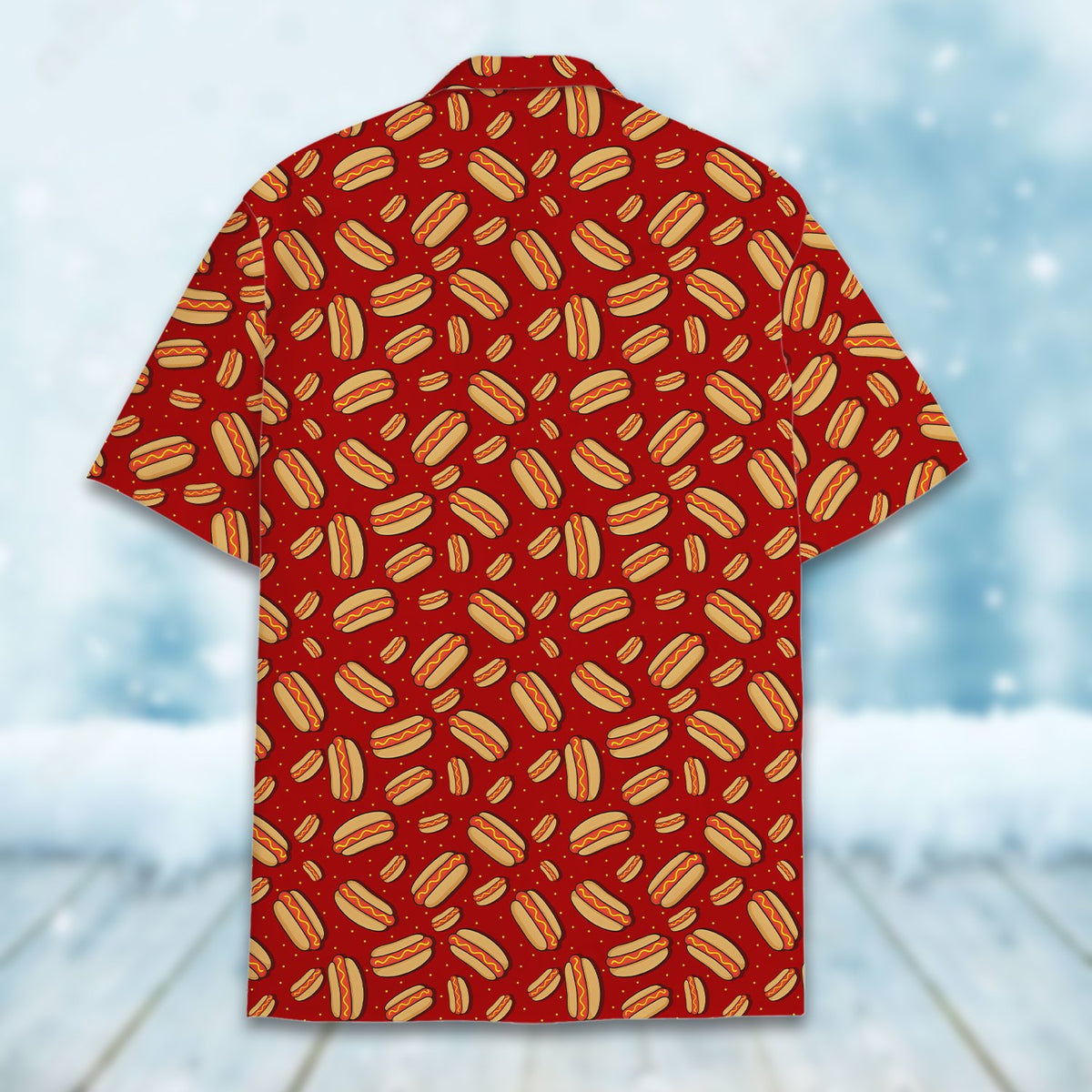 Red hot polo shirt, second back view