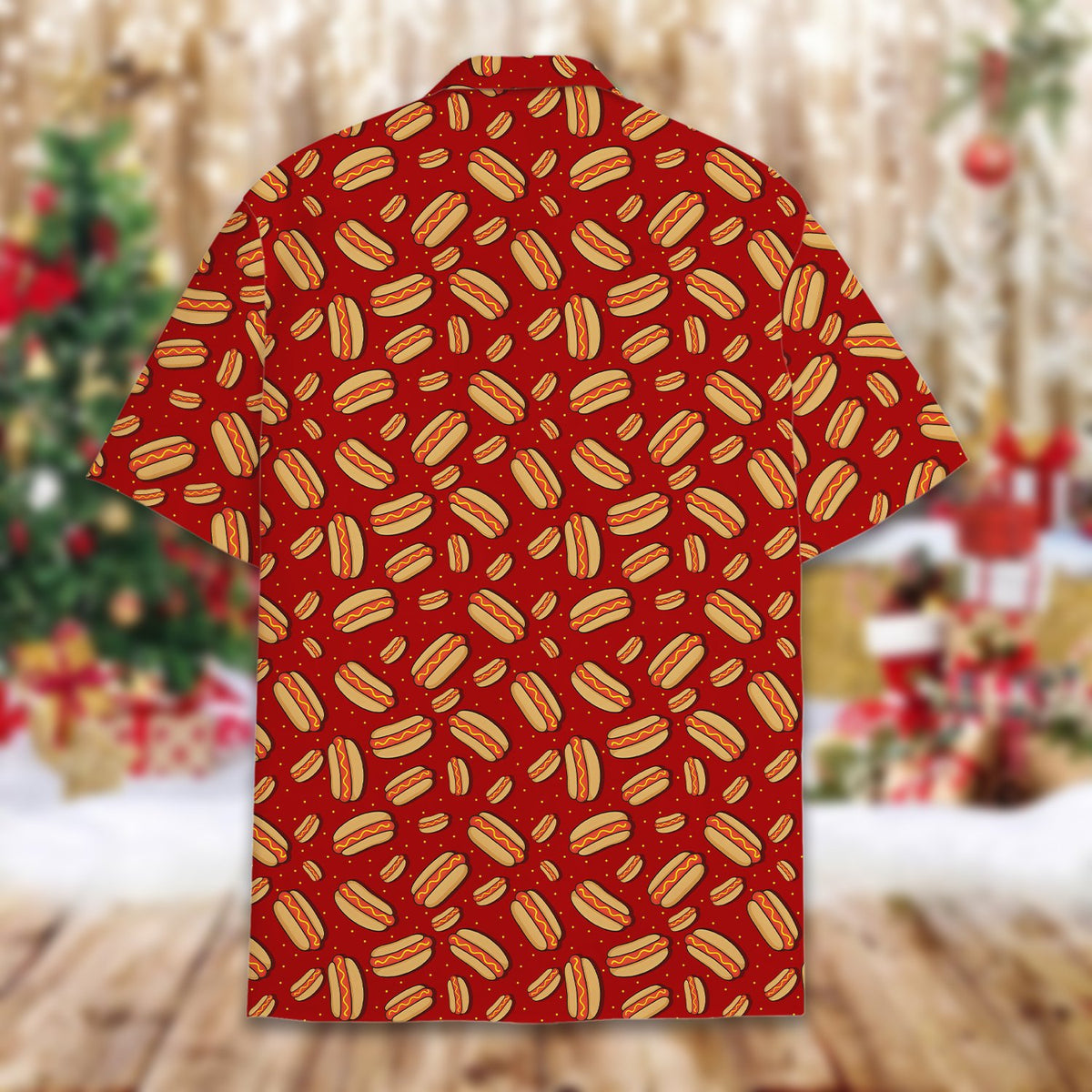 Red hot polo shirt, third back view