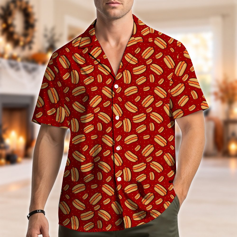 Lifestyle view of the red hot polo shirt