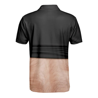 Back view of the photo polo shirt