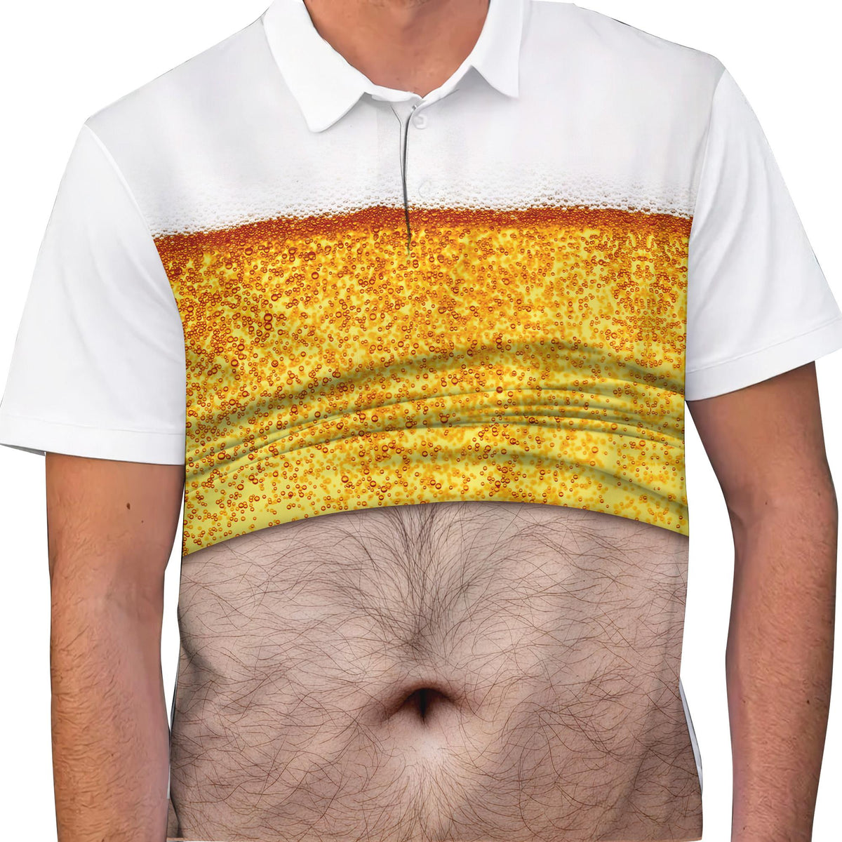 Another front view of the humor polo shirt