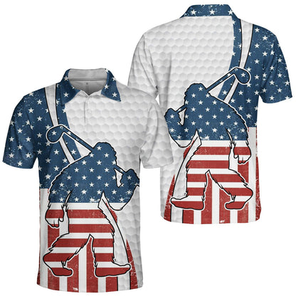 Detailed front view showing the distressed American flag and white background