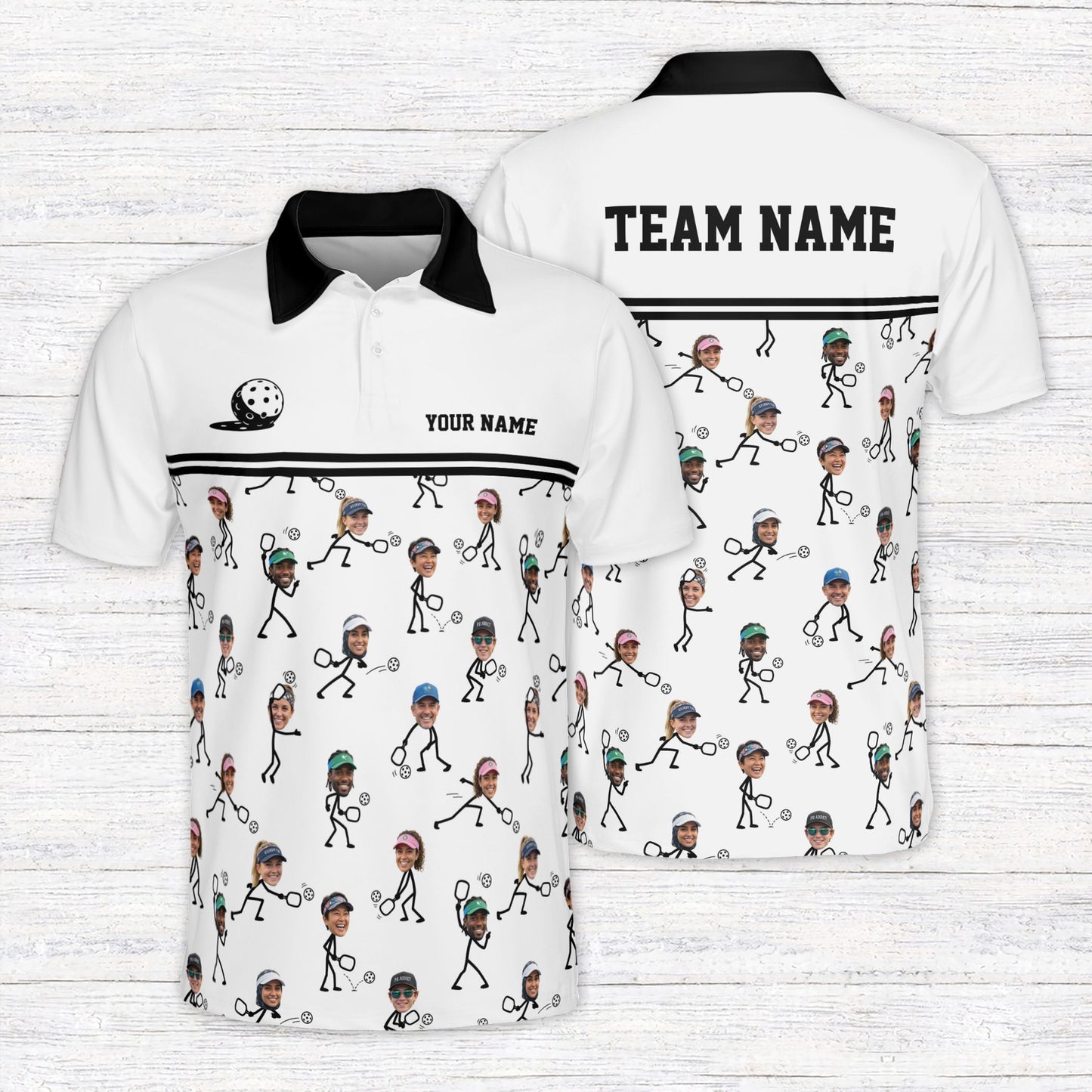 Detailed alternative view showcasing the polyester material and stick figure pattern