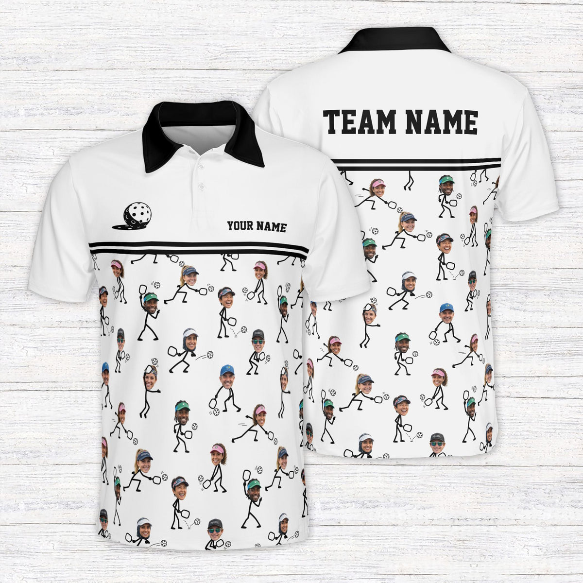 Detailed alternative view showcasing the polyester material and stick figure pattern