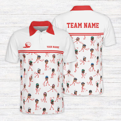 Another front angle of the personalized polo shirt design