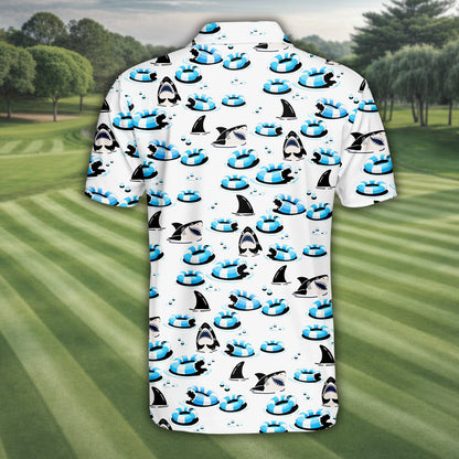 Close-up back view of the summer polo shirt pattern