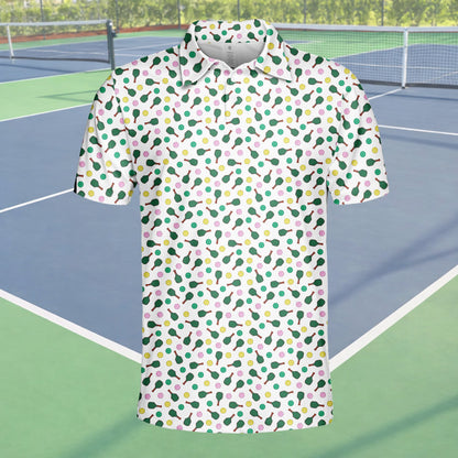 Lifestyle image of person wearing the sports polo shirt, view 2