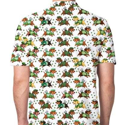 White patrick polo shirt back view