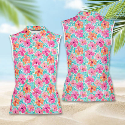 Colorful sleeveless polo shirt collection polo shirt style, front view