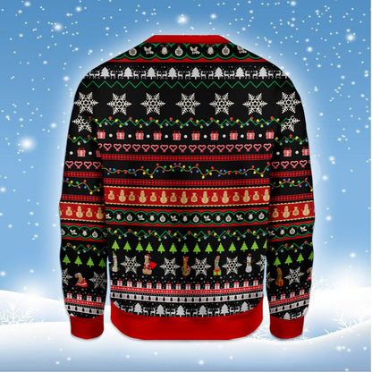 Back view of the adult humor Christmas ugly sweater