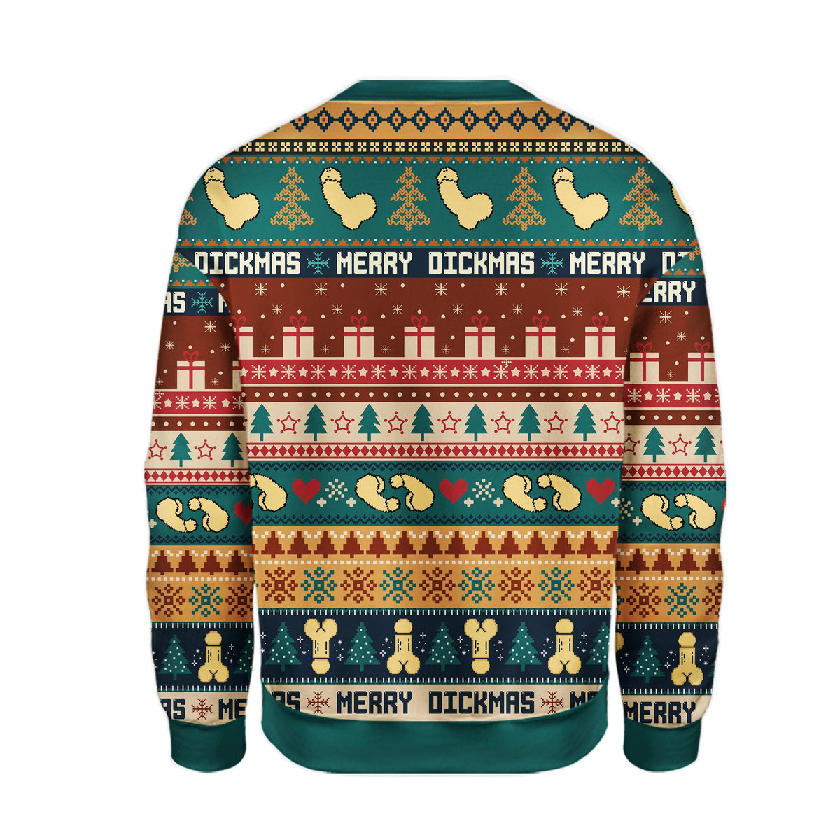 Second back view of the adult ugly christmas sweater