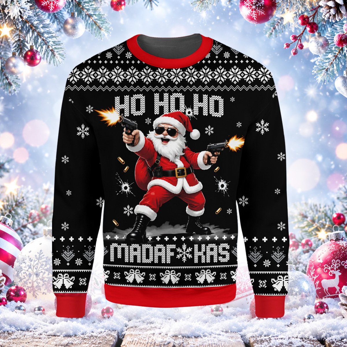 Another front view of the holiday ugly sweater