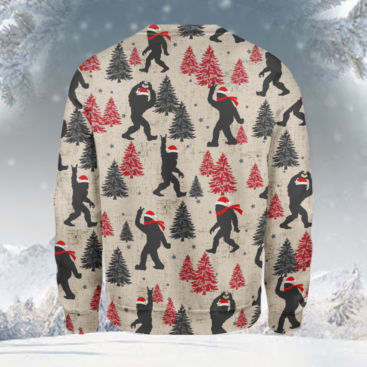 Additional back view of the christmas ugly sweater design