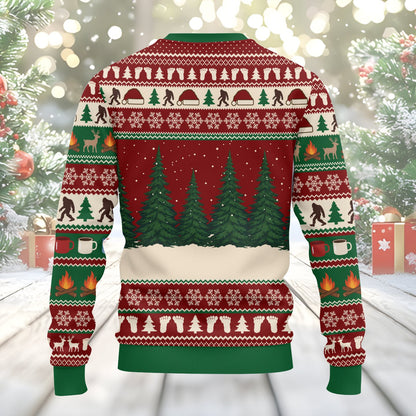 Secondary back view of the holiday ugly sweater