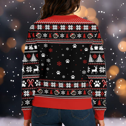 Fourth lifestyle view of the festive ugly sweater