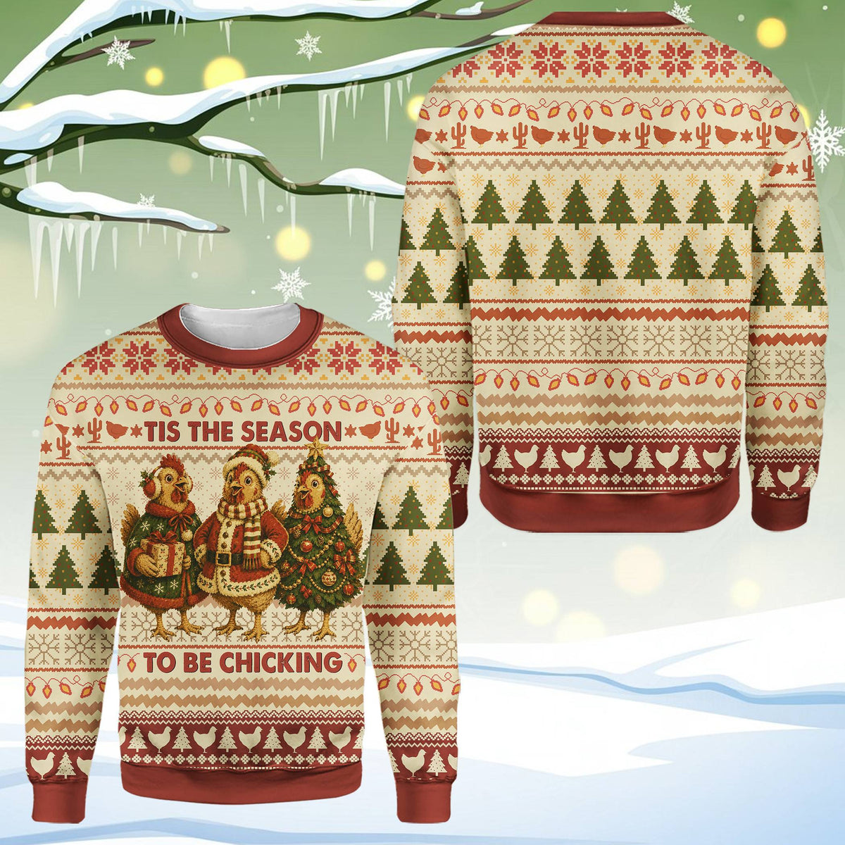 Another front angle of the funny christmas ugly sweater