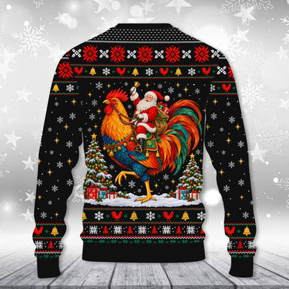 Detailed back view of the holiday ugly sweater