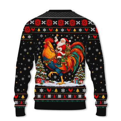 Alternative back view of the festive black sweater