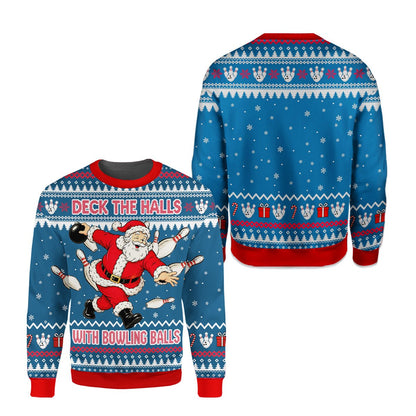 Second lifestyle image showing the ugly christmas sweater in action