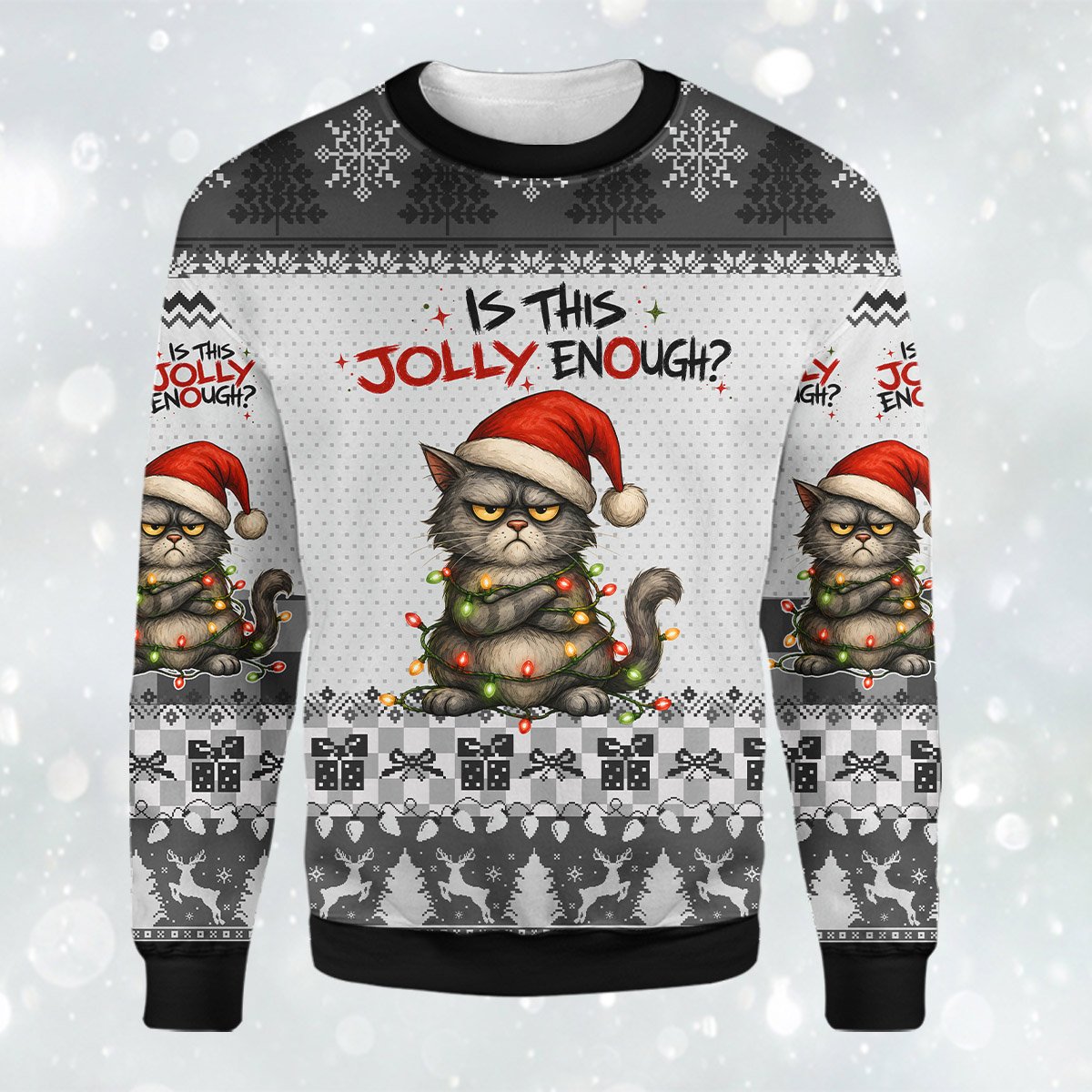 Second back view of the christmas ugly sweater