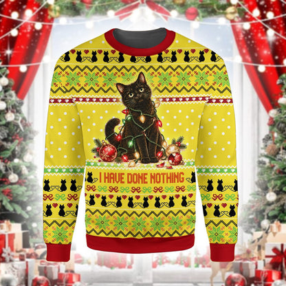 Outdoor lifestyle image showcasing the ugly yellow christmas sweater