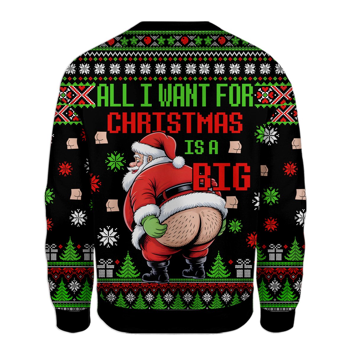 Alternate back view of the christmas ugly sweater