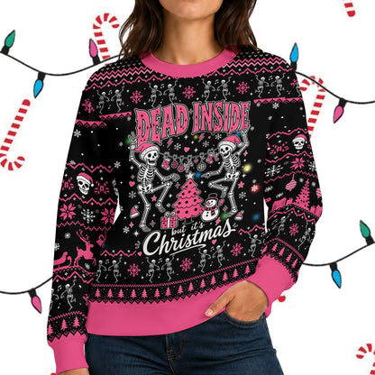 Second lifestyle view showing the adult humor ugly sweater
