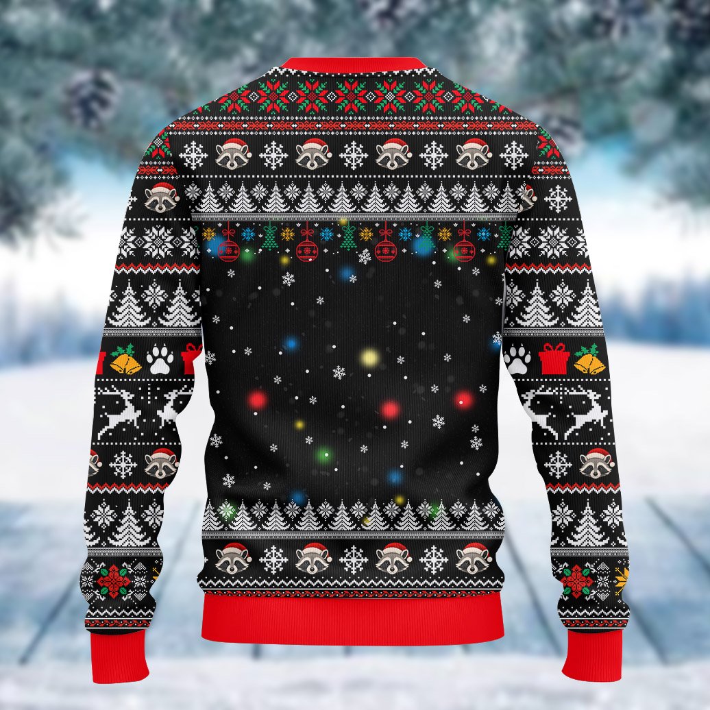 Another back view angle of the holiday ugly sweater