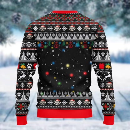 Another back view angle of the holiday ugly sweater