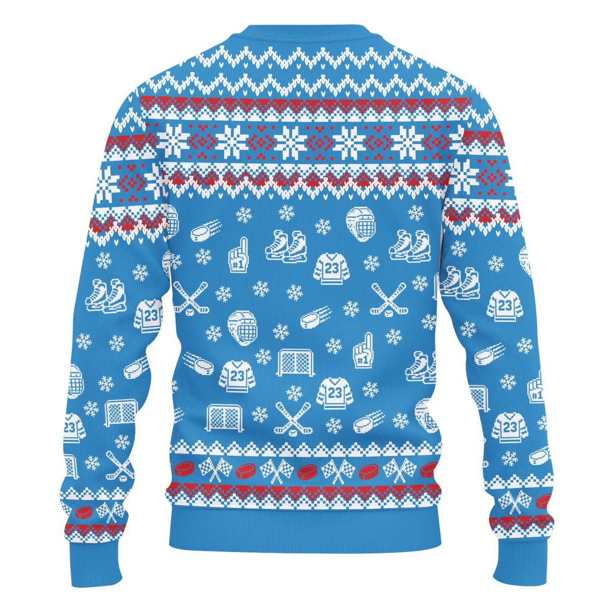 Alternative back view of the christmas ugly sweater design