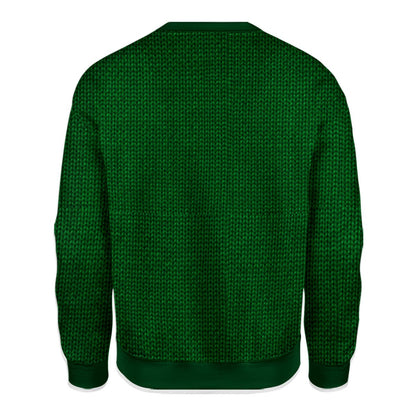 Alternative back view of the holiday ugly sweater