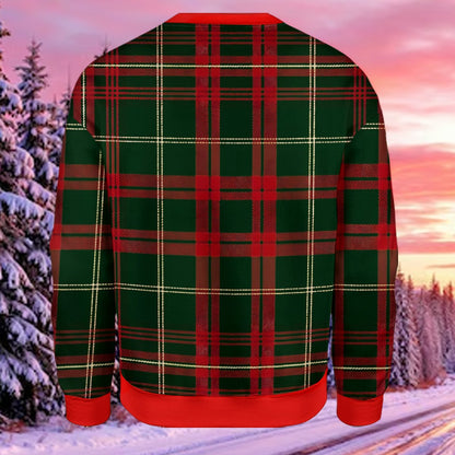 Back view 4 of green christmas ugly sweater