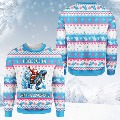 Alternative front view of the white ugly christmas sweater